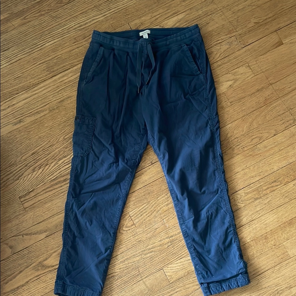 L.L. Bean fleece lined Women small navy blue pants